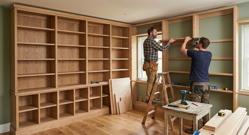 Built In Bookshelves Installation in Fairfax, VA